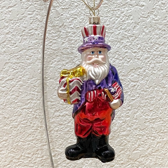 Vintage Summit Uncle Sam Hand Blown Mercury Glass Christmas Ornament - Picture 9 of 12